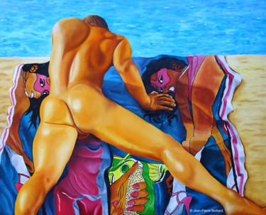 Painting titled "Sous le soleil exac…" by Jean-Pierre Beillard, Original Artwork, Oil Mounted on Wood Stretcher frame