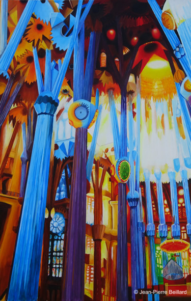 Pittura intitolato "Sagrada Familia" da Jean-Pierre Beillard, Opera d'arte originale, Acrilico