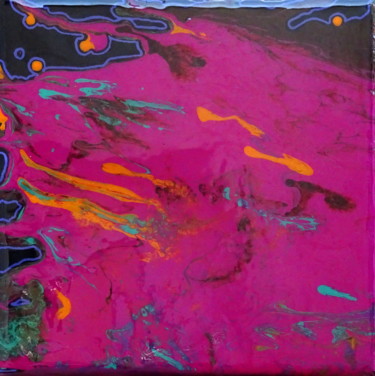 Peinture intitulée "Purple 002 Carré 20…" par Jean-Pierre Beillard, Œuvre d'art originale, Acrylique