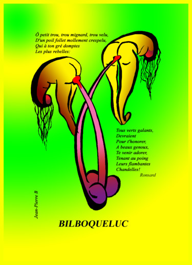 Arte digitale intitolato "«Botaniculs» Erotis…" da Jean-Pierre Beillard, Opera d'arte originale, Acrilico