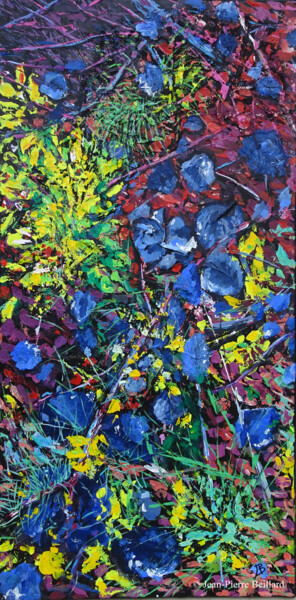 Painting titled "Sous Bois 80x40 - A…" by Jean-Pierre Beillard, Original Artwork, Acrylic