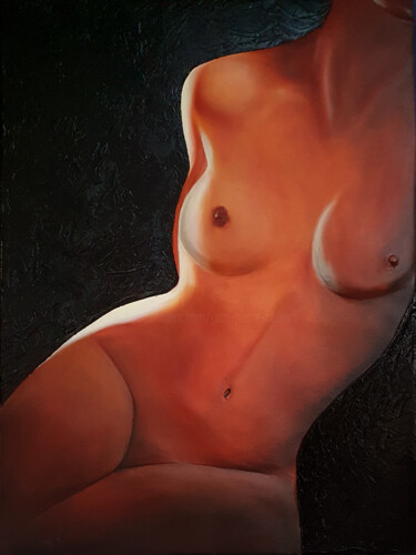 Painting titled "Nuse Libre" by Jean-Pierre Beillard, Original Artwork, Oil