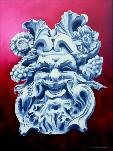 Painting titled "Bacchus" by Jean-Pierre Beillard, Original Artwork, Acrylic Mounted on Wood Stretcher frame