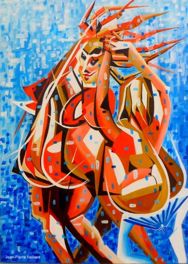 Peinture intitulée "Les Femmes de La Fo…" par Jean-Pierre Beillard, Œuvre d'art originale, Acrylique