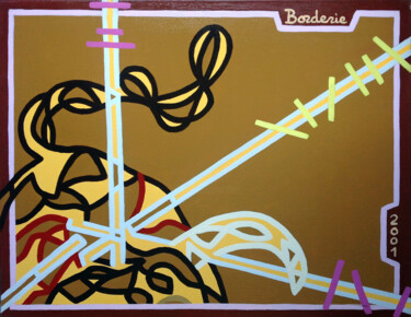 Painting titled "Les quatre banderil…" by Jean-Pierre Borderie, Original Artwork, Acrylic Mounted on Wood Stretcher frame
