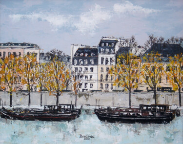 Painting titled "Quai de Conti" by Jean-Pierre Borderie, Original Artwork, Acrylic