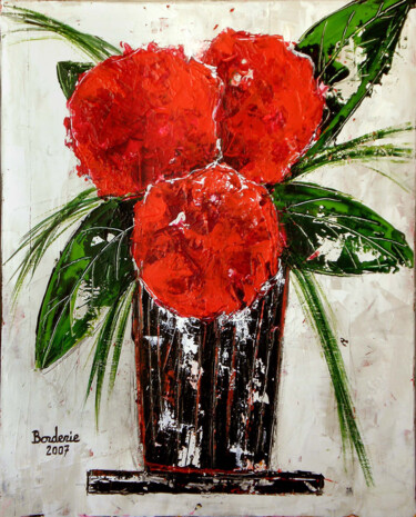 Painting titled "les-trois-tetes-d-h…" by Jean-Pierre Borderie, Original Artwork, Acrylic