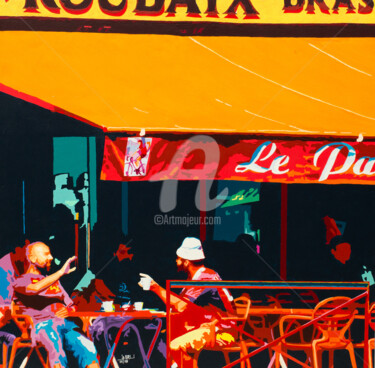 Peinture intitulée "LE PARIS-ROUBAIX" par Jean-Pierre Bru, Œuvre d'art originale, Acrylique