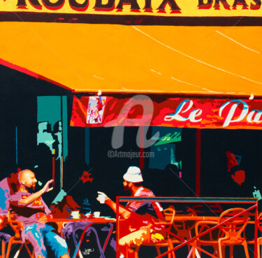 Pittura intitolato "LE PARIS-ROUBAIX" da Jean-Pierre Bru, Opera d'arte originale, Acrilico