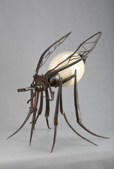 Sculpture titled "El Mosquito" by Jean-Pierre Burquier, Original Artwork, Metals