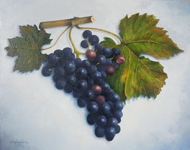 Malerei mit dem Titel "Grappe de raisin" von Jean-Pierre Chaumeille, Original-Kunstwerk, Öl