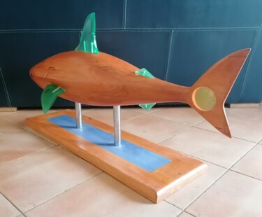 Escultura intitulada "SHARK" por Jean-Pierre Desprez, Obras de arte originais, Madeira