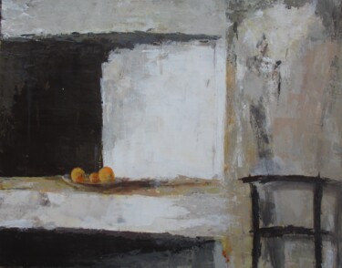 Картина под названием "Intérieur aux pommes" - Jean-Pierre Dupressoir, Подлинное произведение искусства, Акрил