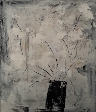 Painting titled "Noir et blanc" by Jean-Pierre Duquaire, Original Artwork, Acrylic