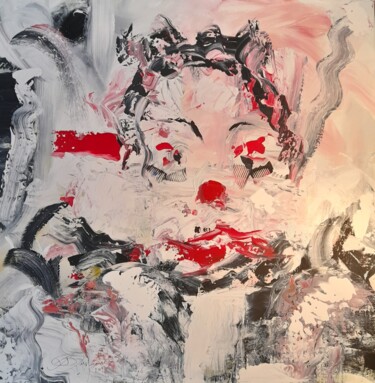Peinture intitulée "Le clown" par Jean-Pierre Duquaire, Œuvre d'art originale, Acrylique
