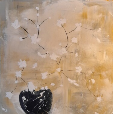 Картина под названием "Branches et fleurs…" - Jean-Pierre Duquaire, Подлинное произведение искусства, Акрил
