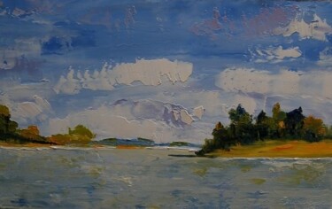 Painting titled "Les Bords de Loire" by Jean-Pierre Duquaire, Original Artwork