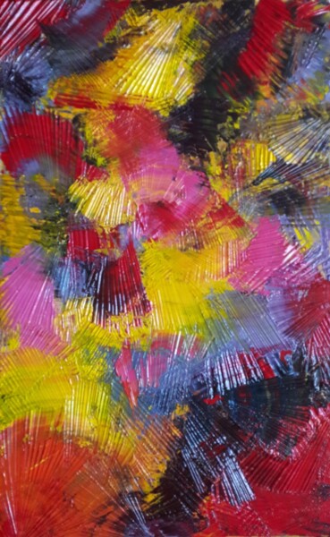 Картина под названием "couleurs-chaudes.jpg" - Jean-Pierre Duquaire, Подлинное произведение искусства, Масло