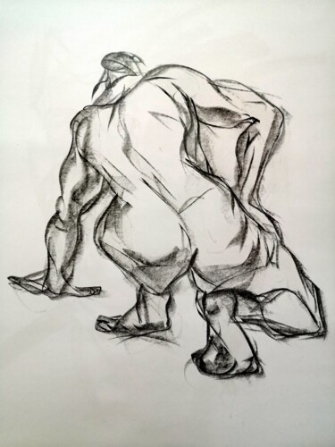 Dessin intitulée "Pose 7" par Jean-Pierre Emond, Œuvre d'art originale, Crayon
