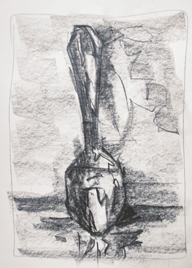 Zeichnungen mit dem Titel "Cuillère à thé" von Jean-Pierre Emond, Original-Kunstwerk, Graphit