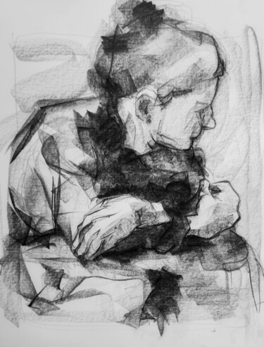 Dessin intitulée "Maria" par Jean-Pierre Emond, Œuvre d'art originale, Graphite