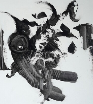 Картина под названием "PSYCHE" - Jean-Pierre Fouque, Подлинное произведение искусства, Акрил Установлен на Деревянная рама д…