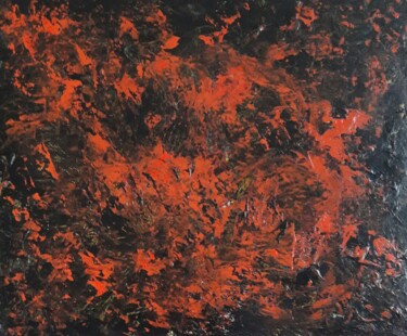 Painting titled "FUSION(Sous titre-B…" by Jean-Pierre Fouque, Original Artwork, Acrylic Mounted on Wood Stretcher frame