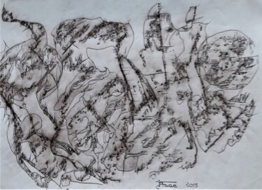 Dibujo titulada "-POURRIONS NOUS PAR…" por Jean-Pierre Fouque, Obra de arte original, Carbón