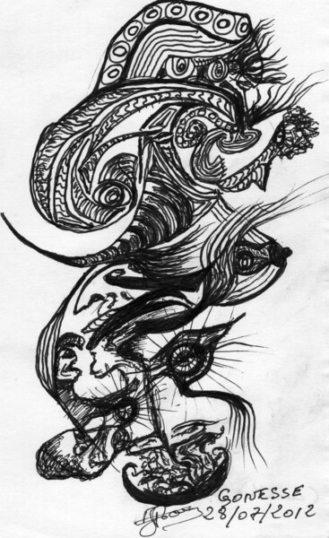 Desenho intitulada "Olé ! -Texte-Jean-P…" por Jean-Pierre Fouque, Obras de arte originais, Canetac de aerossol