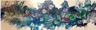 Painting titled "Fleur bleue" by Jean Pierre Fourrey, Original Artwork, Acrylic