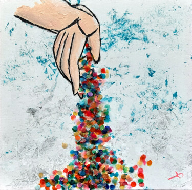 Peinture intitulée "Confettis" par Jean Pierre Fourrey, Œuvre d'art originale, Acrylique
