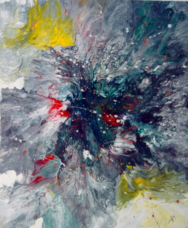Peinture intitulée "orageux" par Jean Pierre Fourrey, Œuvre d'art originale, Acrylique