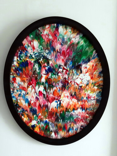 Peinture intitulée "champ fleuri" par Jean Pierre Fourrey, Œuvre d'art originale, Acrylique