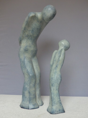 Sculpture intitulée "LE PAPE ET SON PETI…" par Jean-Pierre Froger, Œuvre d'art originale