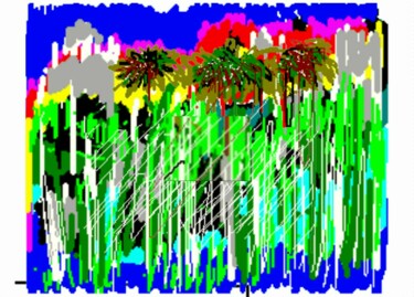 Arts numériques intitulée "Cuba" par Jean-Pierre Haddad, Œuvre d'art originale, Peinture numérique
