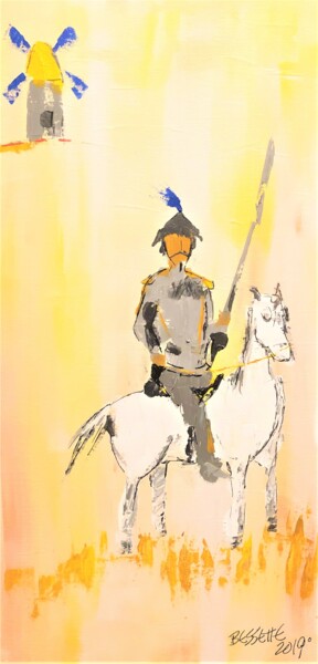 "Don Quichotte" başlıklı Tablo Jean Pierre Ii Bessette (BESSETTE) tarafından, Orijinal sanat, Akrilik