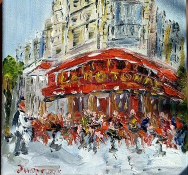 Картина под названием "BRASSERIE PARIS LA…" - Jean Pierre Jumeaux, Подлинное произведение искусства, Масло