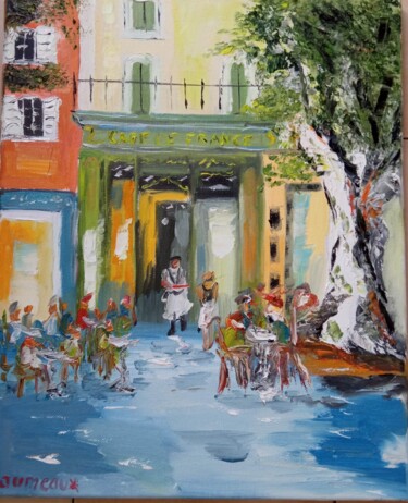 Painting titled "LE CAFE DE FRANCE I…" by Jean Pierre Jumeaux, Original Artwork, Oil