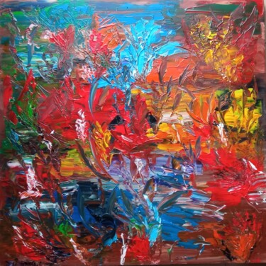 Painting titled "PEINTURE ABSTRAITE…" by Jean Pierre Jumeaux, Original Artwork, Acrylic Mounted on Wood Stretcher frame