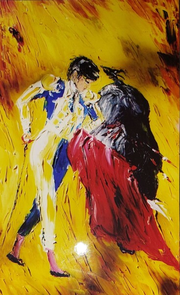 Pintura intitulada "le matador" por Jean Pierre Labarthe, Obras de arte originais, Óleo