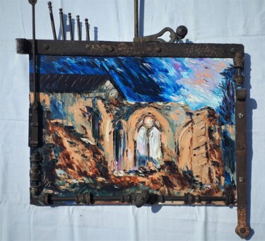 Peinture intitulée "la vieille abbaye" par Jean Pierre Labarthe, Œuvre d'art originale, Huile