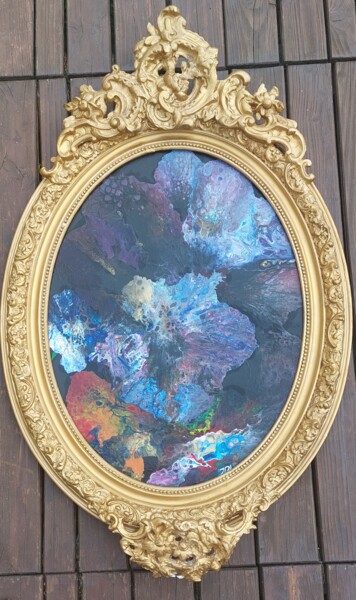 Pittura intitolato "fond marin abyssaux" da Jean Pierre Labarthe, Opera d'arte originale, Acrilico Montato su Altro pannello…