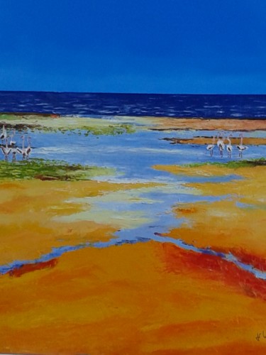 Картина под названием "lagune" - Jean-Pierre Lebert, Подлинное произведение искусства, Масло