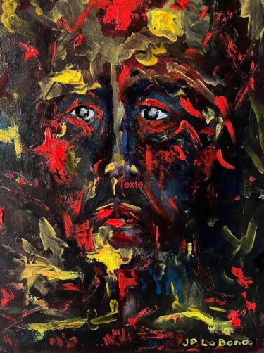 Painting titled "MEDITATION" by Jean-Pierre Lo Bono, Original Artwork, Oil Mounted on Wood Stretcher frame