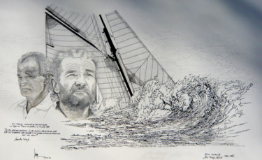 Painting titled "eric-tabarly.jpg" by Lojepi, Original Artwork