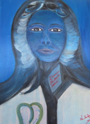 LA TULIPE NOIRE Peinture intitulée "LA TULIPE NOIRE" par Jean Pierre Maître, Œuvre d'art originale, Acrylique Monté sur Châssis