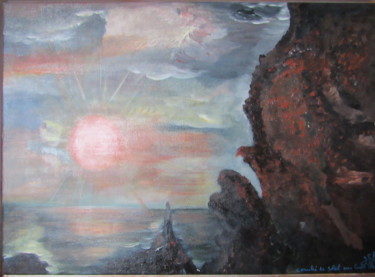 Malarstwo zatytułowany „Belle île en mer” autorstwa Jean Pierre Maître, Oryginalna praca, Akryl