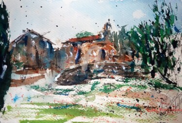Painting titled ""Pépiole"" by Jean-Pierre Missistrano, Original Artwork, Watercolor