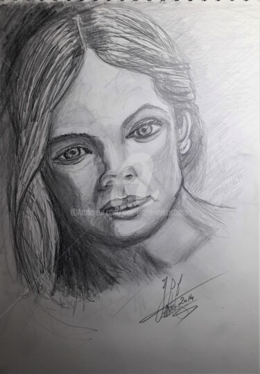 Dessin intitulée "Portrait. 21-12-19" par Jean-Pierre Missistrano, Œuvre d'art originale, Crayon