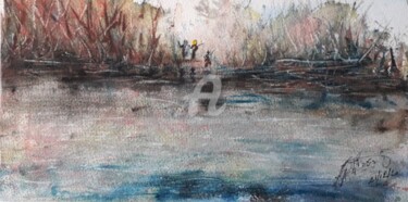 Картина под названием ""Les enfants du Mar…" - Jean-Pierre Missistrano, Подлинное произведение искусства, Акварель